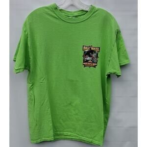 Bike Week 2020 North Myrtle Beach South Carolina Green T-Shirt Size L